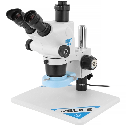 MIKROSKOP STEREOSKOPOWY RELIFE M6T PRO-B11 OŚWIETLENIE LED SERWISOWY 6x-65x