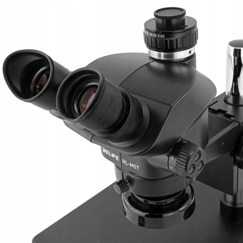 MIKROSKOP STEREOSKOPOWY RELIFE M5T-B3 OŚWIETLENIE LED SERWISOWY 7x-50x