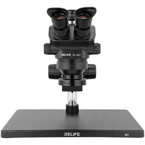 MIKROSKOP STEREOSKOPOWY RELIFE M5T-B3 OŚWIETLENIE LED SERWISOWY 7x-50x