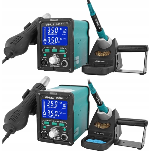 STACJA LUTOWNICZA HOT AIR LUTOWNICA PRECYZYJNA 900M KOLBOWA YIHUA 995D+ 2w1