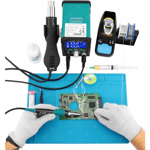 STACJA LUTOWNICZA HOT AIR LUTOWNICA PRECYZYJNA 900M KOLBOWA YIHUA 995D+ 2w1