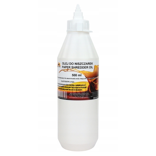 OLEJ DO NISZCZAREK BIURA PAPER SHREDDER OIL KONSERWACJA NOŻY TNĄCYCH 500ml