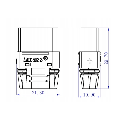 ZŁĄCZE AMASS XT90H WTYCZKA ŻEŃSKA KONEKTOR ZŁĄCZE GNIAZDO BANANOWE Z OSŁONĄ