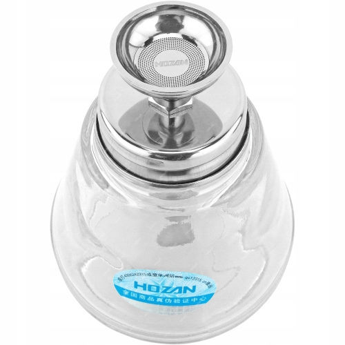 SZKLANA BUTELKA DOZOWNICZA Z POMPKĄ NA PŁYNY CIECZE CHEMIĘ HOZAN Z-96 150ml