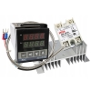 REGULATOR TEMPERATURY STEROWNIK REX C100V+ CZUJNIK TYPU K SSR 25A +RADIATOR