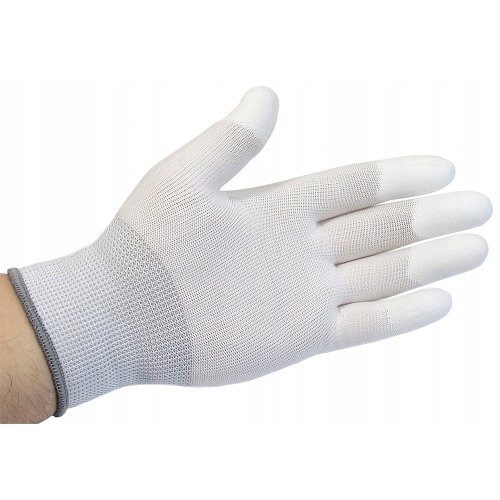 RĘKAWICE ROBOCZE NYLONOWO KARBONOWE ANTYSTATYCZNE RĘKAWICZKI OCHRONNE ESD M