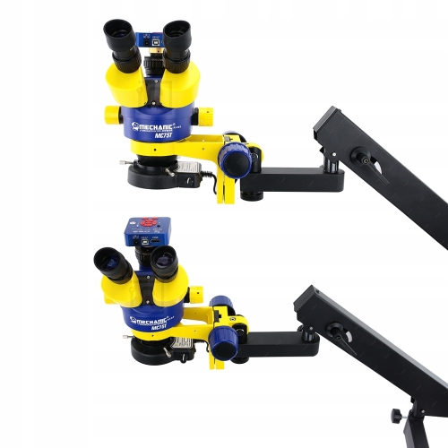 MIKROSKOP STEREOSKOPOWY TRINOKULAROWY MECHANIC MC75T-M1 7-90x + AKCESORIA