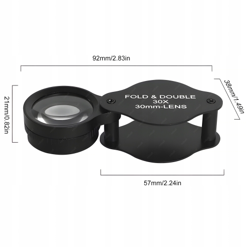 LUPA JUBILERSKA SZKŁO POWIĘKSZAJĄCE KIESZONKOWA SKŁADANA 30x30mm RT0360