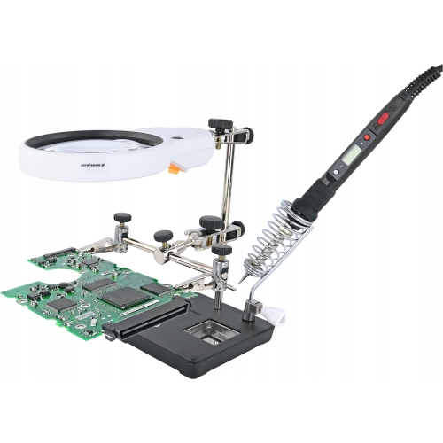 LUTOWNICA PRECYZYJNA KOLBOWA S801A 80W Z REGULACJĄ TEMP. + AKCESORIA V2.0