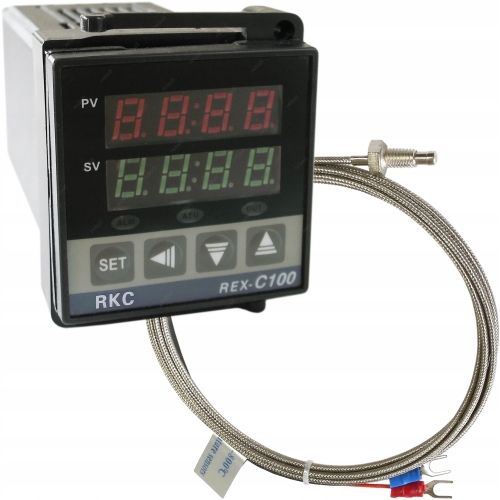 STEROWNIK TEMPERATURY REGULATOR REX C100 RELAY + WKRĘCANY CZUJNIK M8 800C