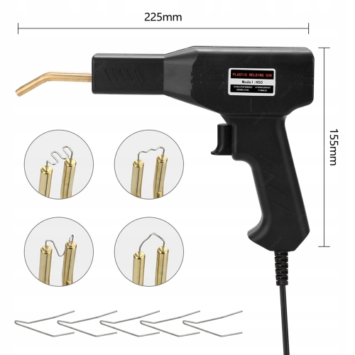 LUTOWNICA SPAWARKA HOT AIR 8858-I 700W + ZSZYWARKA PLASTIKU H50 + AKCESORIA