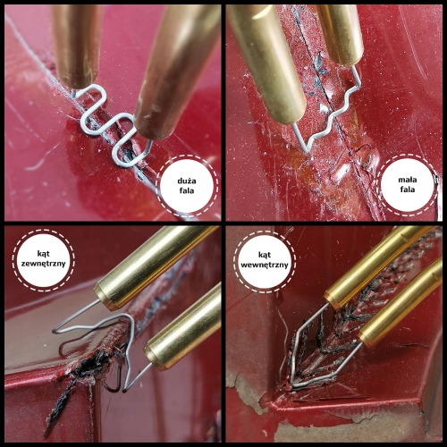 LUTOWNICA SPAWARKA HOT AIR 8858-I 700W + ZSZYWARKA PLASTIKU H50 + AKCESORIA