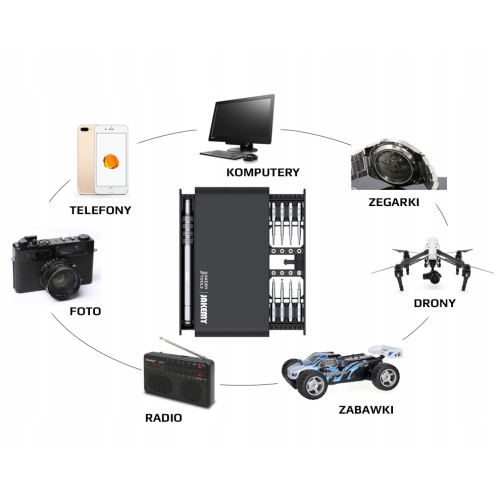 ZESTAW ŚRUBOKRĘTÓW PRECYZYJNYCH BITÓW TORX JAKEMY JM-8171 DO TELEFONÓW 16w1
