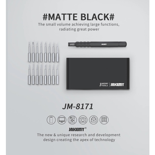 ZESTAW ŚRUBOKRĘTÓW PRECYZYJNYCH BITÓW TORX JAKEMY JM-8171 DO TELEFONÓW 16w1
