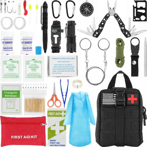ZESTAW SURVIVALOWY PRZEŻYCIA WOJSKOWY GADŻETY NARZĘDZIA PRZETRWANIA RT0284