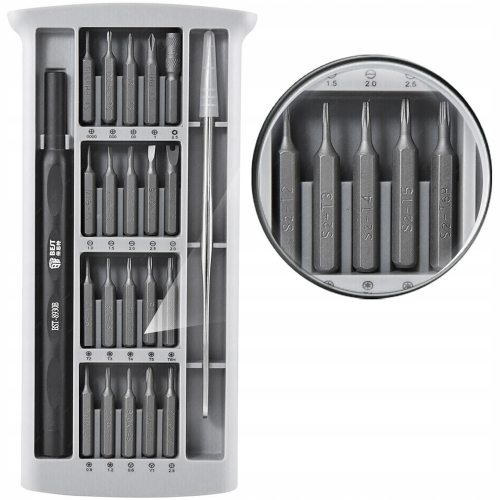 ZESTAW BITÓW ŚRUBOKRĘTÓW PRECYZYJNYCH WKRĘTAK + PĘSETA BEST BST-8930B 22w1