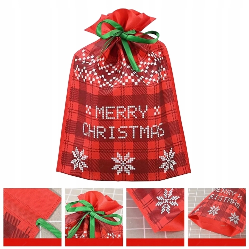 WOREK TOREBKA ŚWIĄTECZNA PREZENTOWA OPAKOWANIE POD CHOINKĘ PREZENT 27x36cm