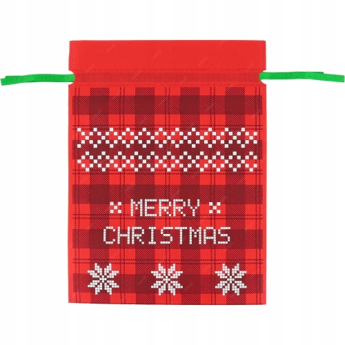 WOREK TOREBKA ŚWIĄTECZNA PREZENTOWA OPAKOWANIE POD CHOINKĘ PREZENT 27x36cm