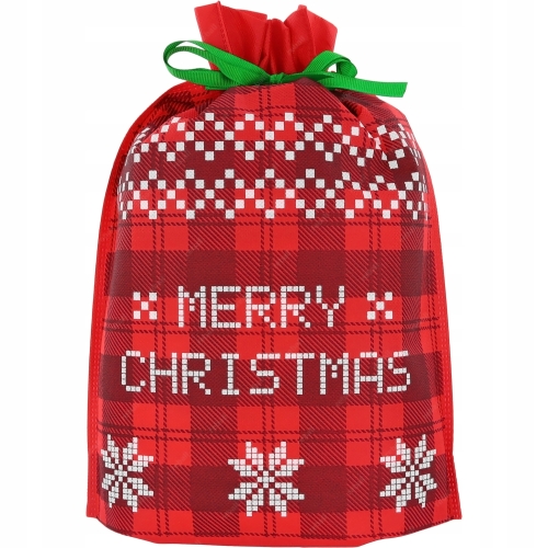 WOREK TOREBKA ŚWIĄTECZNA PREZENTOWA OPAKOWANIE POD CHOINKĘ PREZENT 27x36cm