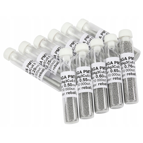 10000 KULEK DO LUTOWANIA KULE BEZOŁOWIOWE PMTC BGA REBALLING 0,65 0.65mm