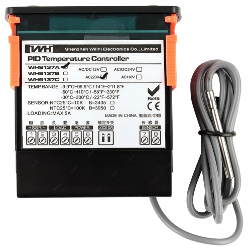 STEROWNIK REGULATOR TEMPERATURY Z CZUJNIKIEM- 230V 5A 1000W WILLHI WH9137A