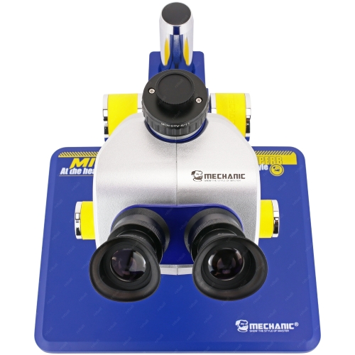 MIKROSKOP STEREOSKOPOWY TRINOKULAROWY MECHANIC MIC 3 7-50X + MCN 0,45x