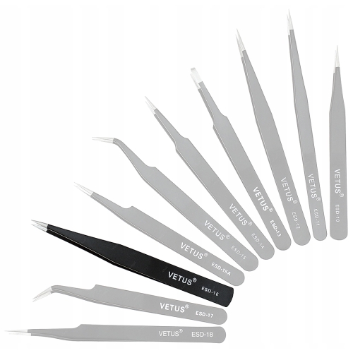 PĘSETA PRECYZYJNA PINCETA METALOWA PENSETA PROSTA DO BRWI RZĘS VETUS ESD-16