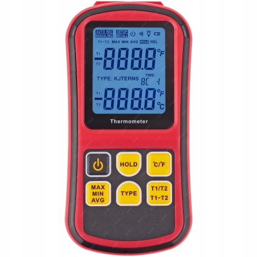 CYFROWY TERMOMETR MIERNIK TEMPERATURY PODWÓJNY GM1312 + DWIE TERMOPARY K