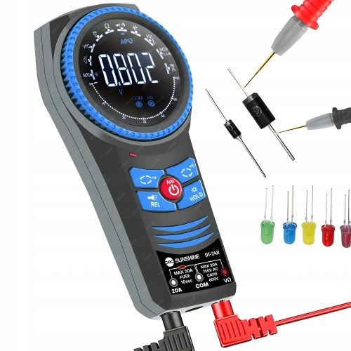 UNIWERSALNY MULTIMETR CYFROWY SUNSHINE DT-24R MIERNIK PRĄDU NAPIĘCIA AUTO