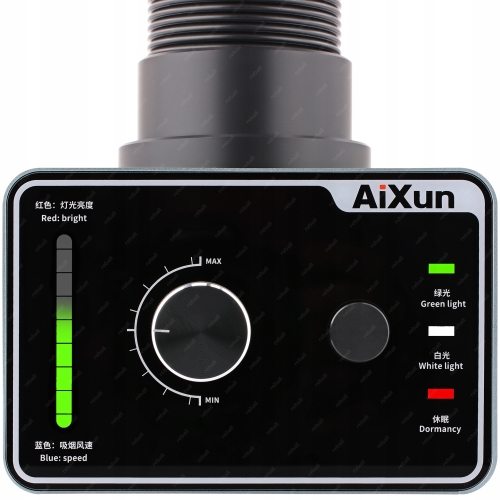 POCHŁANIACZ STOŁOWY DYMU PYŁU ZAPACHÓW OPARÓW SKUTECZNY AIXUN ES02 LED