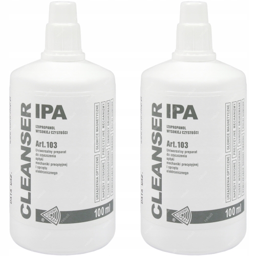ALKOHOL IZOPROPYLOWY IZOPROPANOL IPA 99,9% UNIWERSALNY NEUTRALNY 2szt 100ml