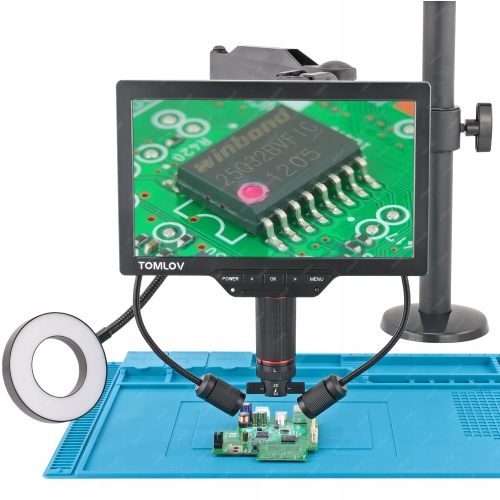 MIKROSKOP CYFROWY TOMLOV TM3K-3D Z MODUŁAMI 3D INSPEKCJA 360° LCD 10.1