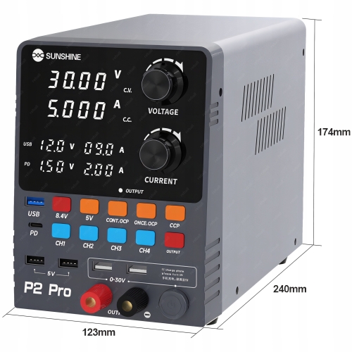 SERWISOWY ZASILACZ LABORATORYJNY PRECYZYJNY REGULOWANY SUNSHINE P2 PRO