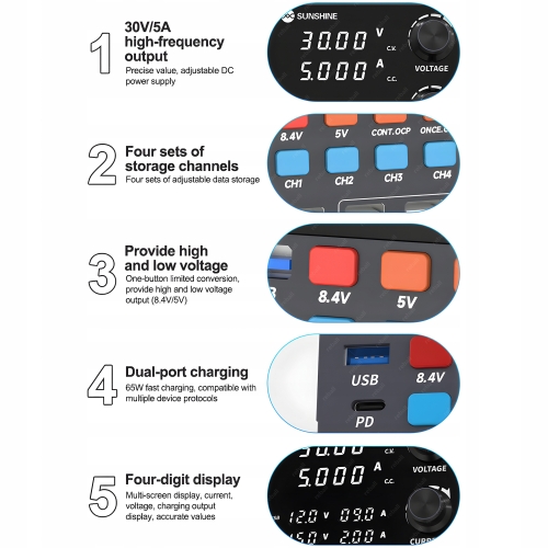 SERWISOWY ZASILACZ LABORATORYJNY PRECYZYJNY REGULOWANY SUNSHINE P2 PRO