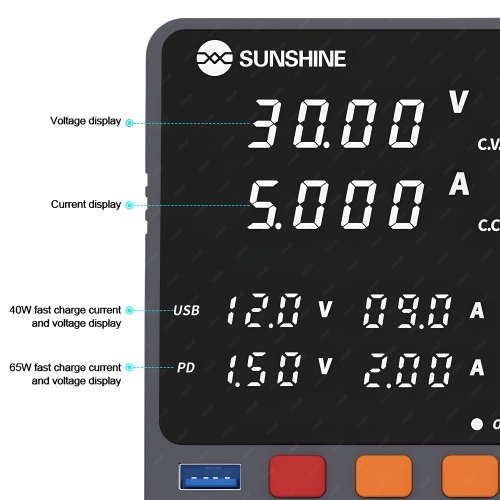 SERWISOWY ZASILACZ LABORATORYJNY PRECYZYJNY REGULOWANY SUNSHINE P2 PRO