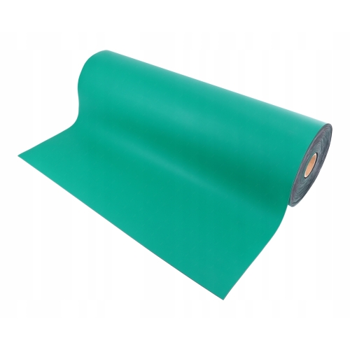MATA ANTYSTATYCZNA ESD SERWISOWA ZIELONA GŁADKA 120cm DŁ. 10mb ROLKA KAT.2
