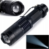 MOCNA LATARKA TAKTYCZNA LED MINI ALUMINIOWA IP4 CREE XR-E Q5 ZOOM 3 TRYBY