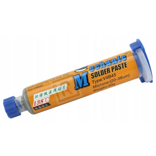 PASTA LUTOWNICZA MECHANIC V4B45 40g Sn42/Bi58 CYNA PASTA FLUX 138°C