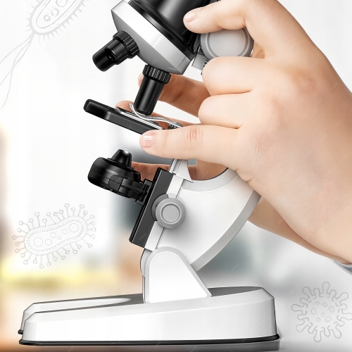 MIKROSKOP DLA DZIECI EDUKACYJNY 1200X +PREPARATY DO MIKROSKOPU ZESTAW 13szt