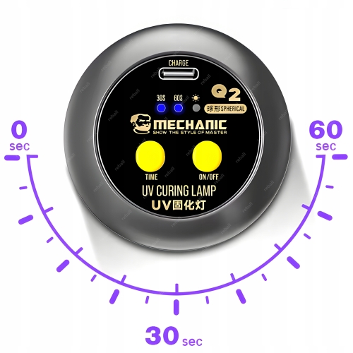 LAMPA MECHANIC Q2 UV LED DO UTWARDZANIA LAKIERU SOLDERMASKI+4X LAKIER UV