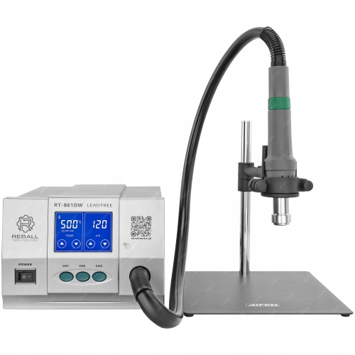 STACJA LUTOWNICZA HOT AIR SPAWARKA REBALL RT-861DW 1300W + UCHWYT AIFEN