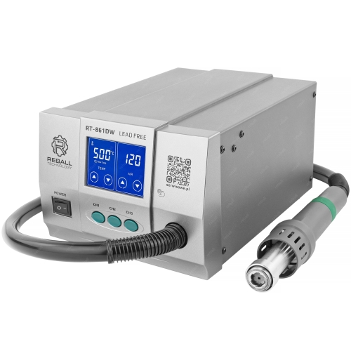 STACJA LUTOWNICZA HOT AIR SPAWARKA REBALL RT-861DW 1300W + UCHWYT AIFEN