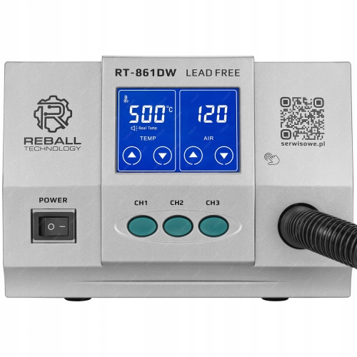 STACJA LUTOWNICZA HOT AIR SPAWARKA REBALL RT-861DW 1300W + UCHWYT AIFEN