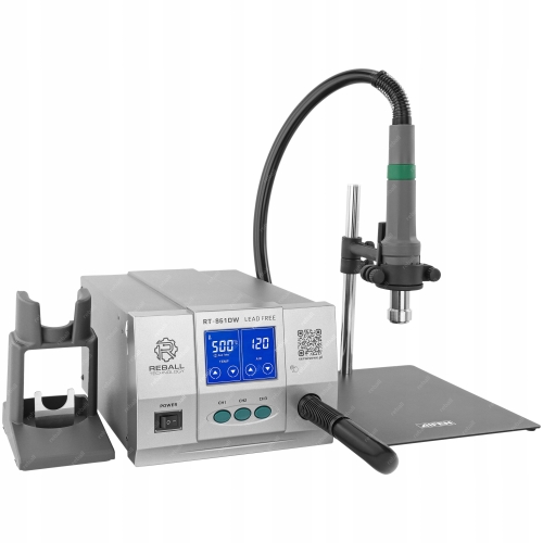 STACJA LUTOWNICZA HOT AIR SPAWARKA REBALL RT-861DW 1300W + UCHWYT AIFEN