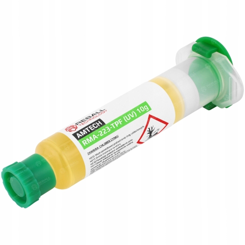 FLUX TOPNIK PASTA SMD BGA AMTECH RMA 223 TFP UV 10g Z IGŁAMI I TŁOCZKIEM