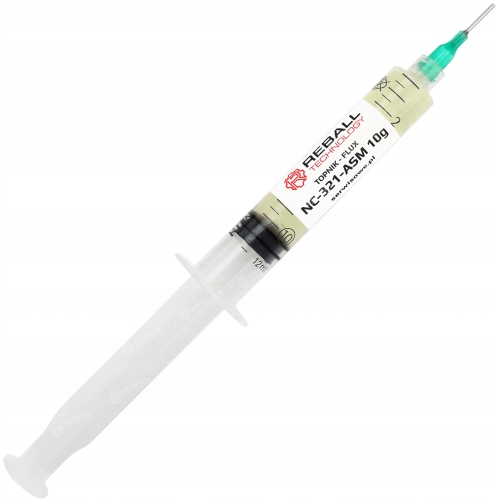 SPRAWDZONY TOPNIK PASTA LUTOWNICZA FLUX SMD BGA AMTECH NC-321-ASM 10g HQ