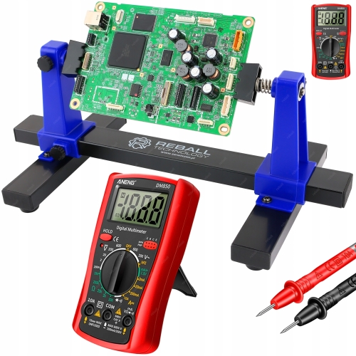 MULTIMETR RĘCZNY MIERNIK PRĄDU NAPIĘCIA ANENG DM850 + TRZECIA RĘKA ZD-11E