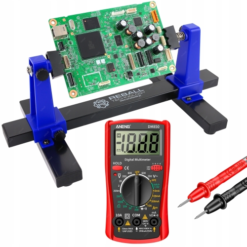 MULTIMETR RĘCZNY MIERNIK PRĄDU NAPIĘCIA ANENG DM850 + TRZECIA RĘKA ZD-11E