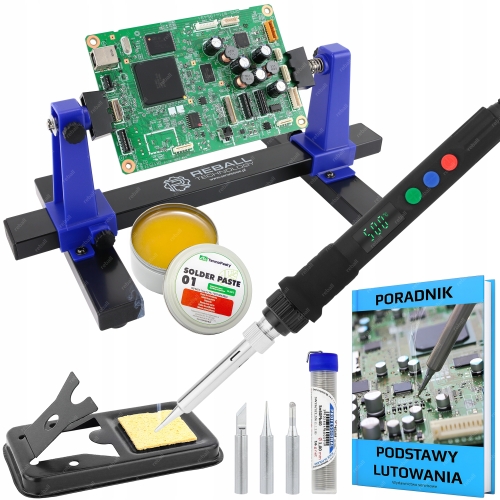 LUTOWNICA PRECYZYJNA 120W UCHWYT MONTAŻOWY TRZECIA RĘKA ZD-11E ZESTAW 10w1