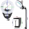 PIERŚCIENIOWA LAMPA LED Z LUPĄ DUŻĄ 12cm 3X LAMPKA BIURKOWA WARSZTATOWA 15W